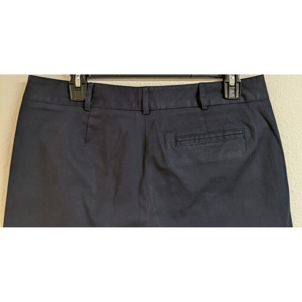 NWOT~Women's J. McGLaughlin Navy Blue Petal Shorts Scallop Trim Cotton Stretch 8 - Picture 7 of 10